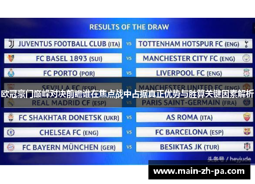欧冠豪门巅峰对决前瞻谁在焦点战中占据真正优势与胜算关键因素解析